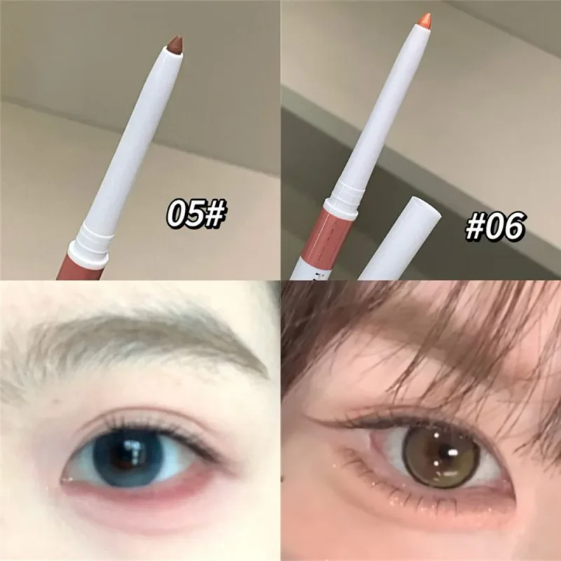 Double-ended Ultra-fine GEL ดินสออายไลเนอร์สีชมพูสีน้ำตาลภายใต้ปากกาเน้นข้อความกันน้ำ Matte Aegyosal โกหก Silkworm Eye Makeup — image 13