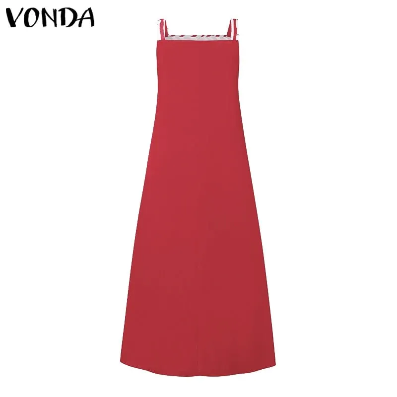 Plus ขนาด 5XL ฤดูร้อน Bohemian พิมพ์ชุด Maxi แขนกุดชายหาด Sundress ยาว Vestido Casual Holiday Robe — image 6