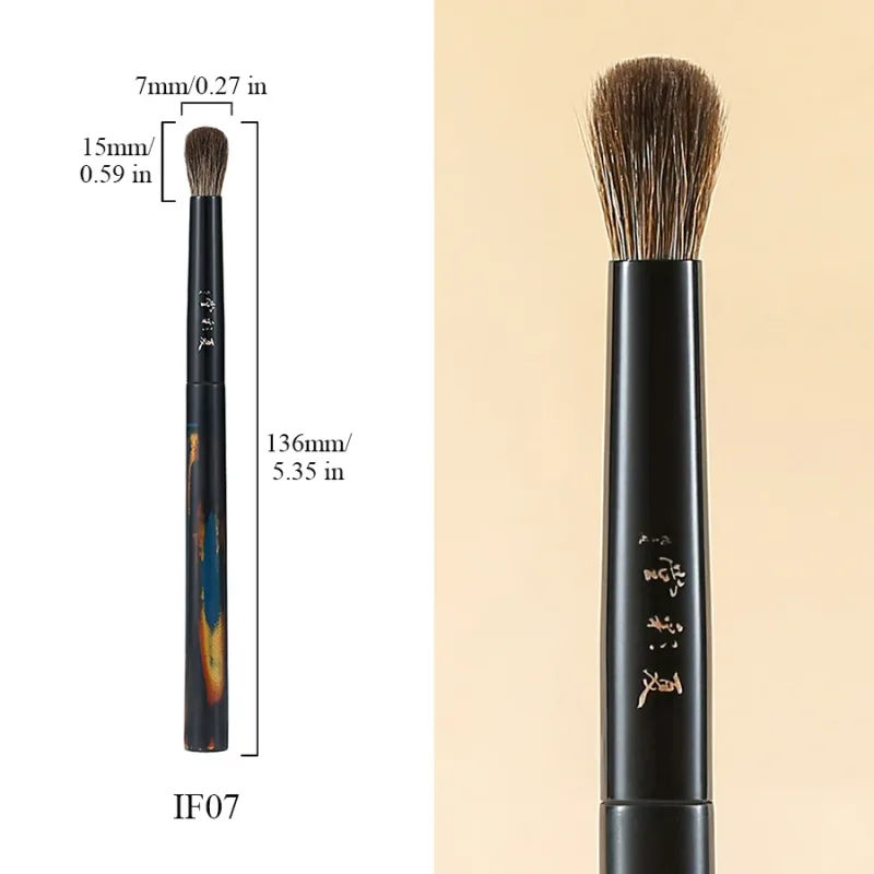 Morbido misto zibellino Lynx capelli di capra realizzato a mano pennello per trucco ombretto pennello per sfumare lusso lacca cinese manico pennelli per trucco