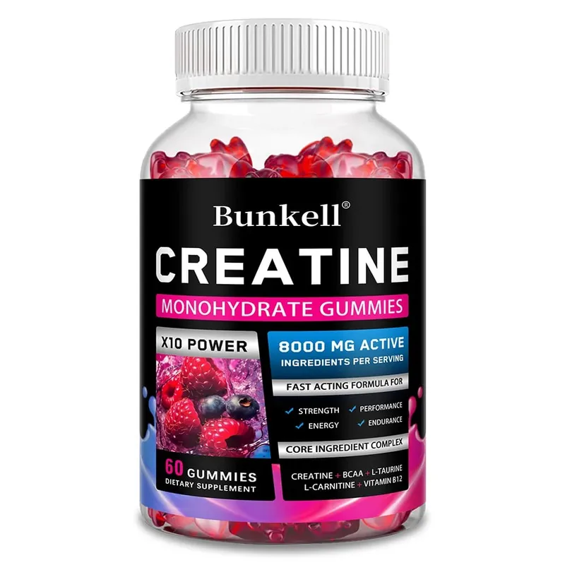 Creatine Monohydrate Gummies - 8000 Mg ก่อน/หลังออกกำลังกายฟิตเนสความแข็งแรงสร้างกล้ามเนื้อให้อาหารเสริมพลังงาน