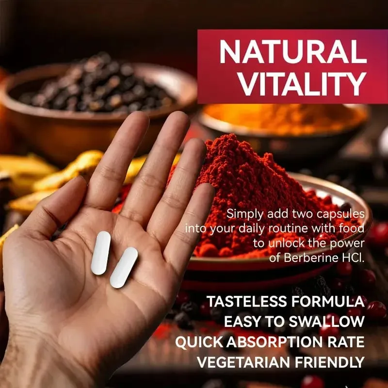 L'integratore di berberina ad alta potenza supporta la sensibilità all'insulina e l'equilibrio ormonale del colesterolo sano aiuta il metabolismo sano — image 5