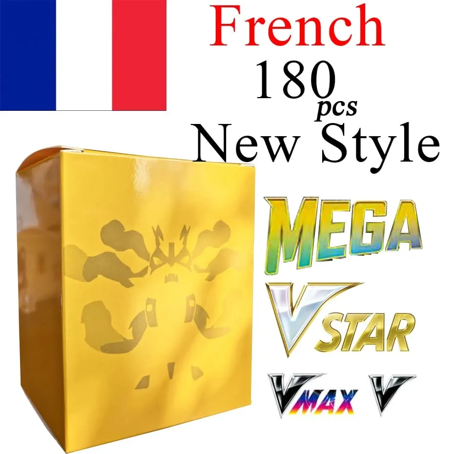 Versione francese Carte Pokemon VMAX V EX GX MEGA VSTAR Carte Collection Battle Trainer Regalo di giocattoli di Natale per bambini — image 1