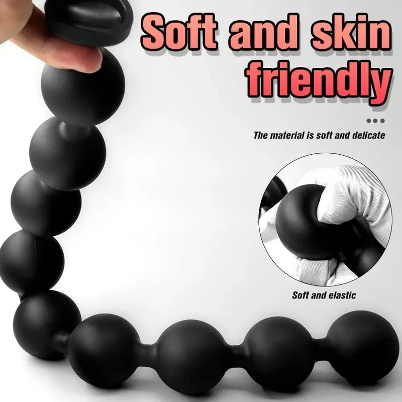 Perles anales en Silicone dilatateur énormes boules d'annales cul Anus mais Plug Anal Plug Anal Buttplug Analsex Long jouets sexuels anaux pour hommes femmes — image 3