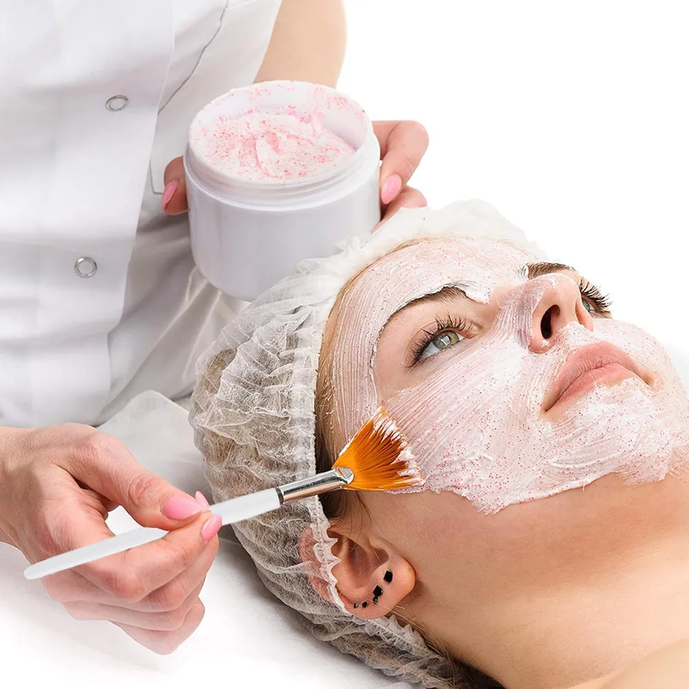 3/9 Pezzi Pennelli per maschera a ventaglio facciale Pennello per maschera morbida Applicatore Estetista Pennelli per maschera facciale per donne Ragazze Strumenti cosmetici — image 6