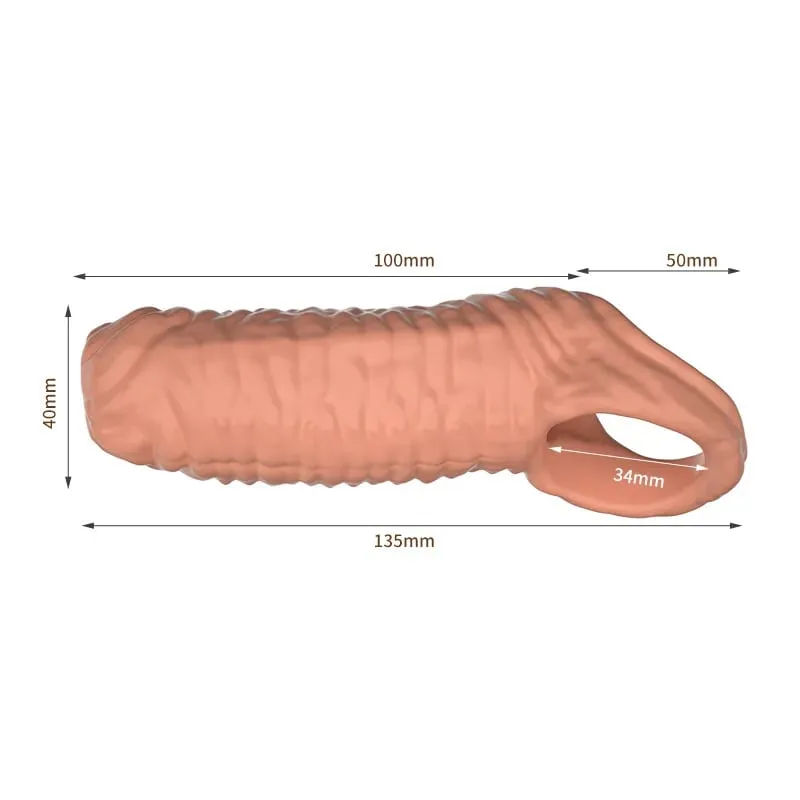 Zachte TPE Cockring Penis Mouwen Testis Scrotum Terughoudendheid Koppels Flirten Volwassen Spelletjes Speeltjes voor Mannen Vertraging Ejaculatie — image 3