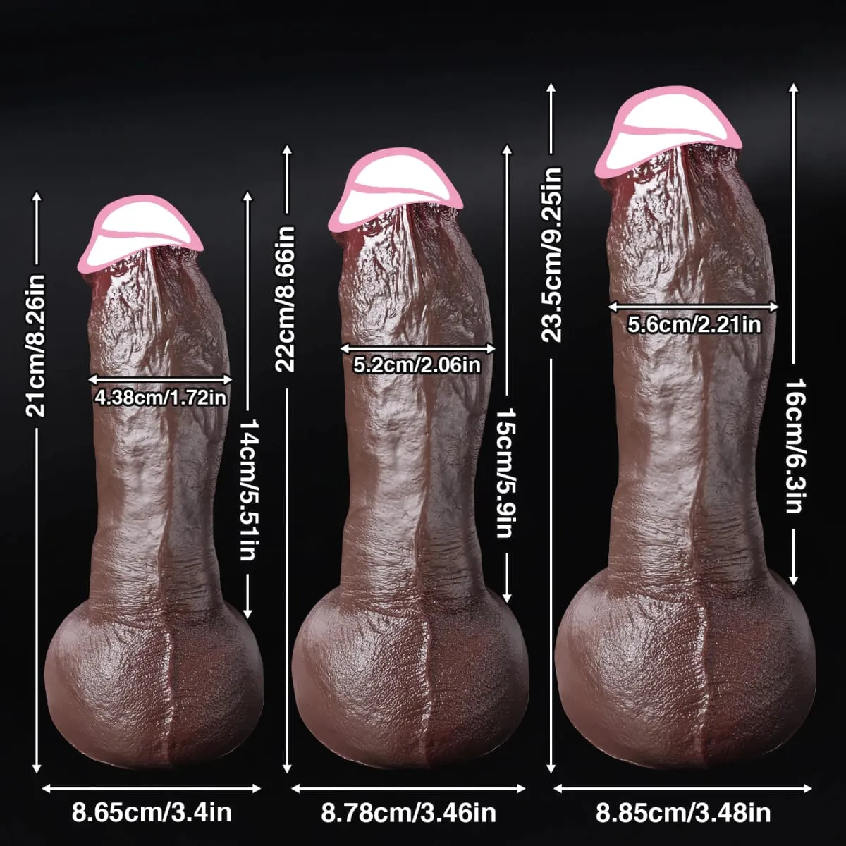 ราคาถูกผิวนุ่มรู้สึกสมจริงหนาDildoเกย์MasturbatorsซิลิโคนDickถ้วยดูดขนาดใหญ่Penis Anal Plugเพศของเล่นสำหรับผู้ชายผู้หญิง — image 6