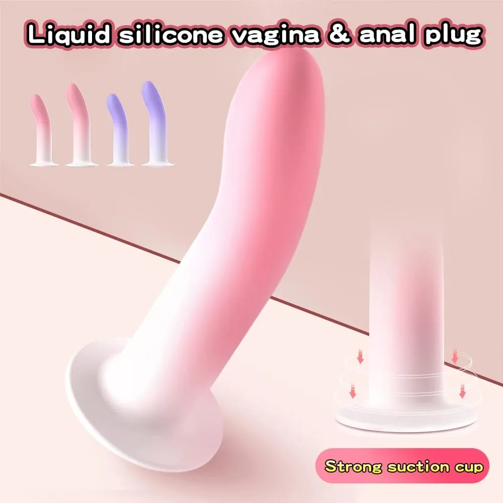 Flexibel flytande silikondildo för nybörjare G Spot personligt massageverktyg Sugkopp Analplugg Prosatmassager Kvinnlig sexleksak