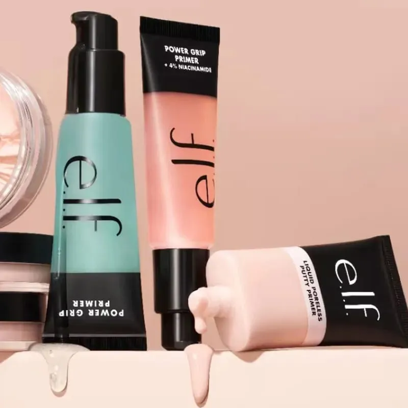 Elf Liquid Poreless Putty Primer Power Grip Matte Primer Dewy Setting Spray Halo Glow Liquid Filter & Blush Beauty Wand — image 2