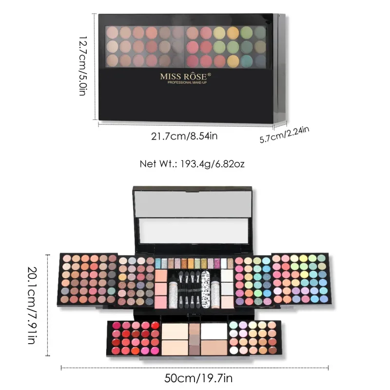 Paletka 120 barev All-in-One Makeup Palette Matné oční stíny Highlight Lipstick Eyeliner – Kosmetický make-up pro krásu obličeje — image 6