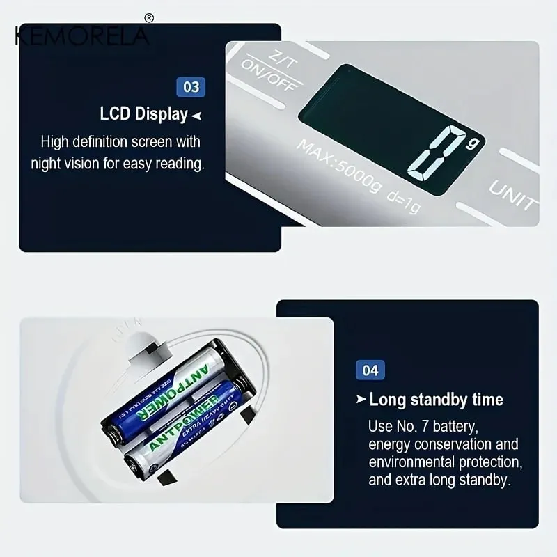 Household Kitchen High-precision Electronic Pastry Baking Scale Small Food Baking Scale 10kg/1g Accurate Weighing