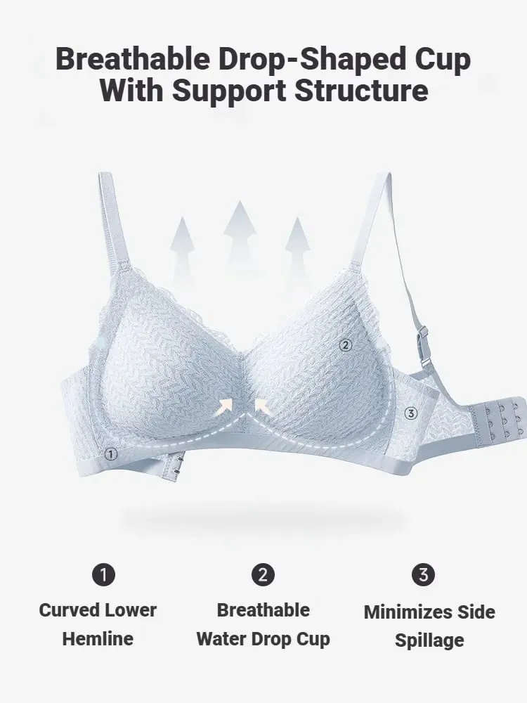ผู้หญิง Lace Seamless Bra ไร้สายสายรัดสปาเก็ตตี้บางส่วนกลับลื่นรวบรวมชุดชั้นในสำหรับหน้าอกเล็ก — image 3