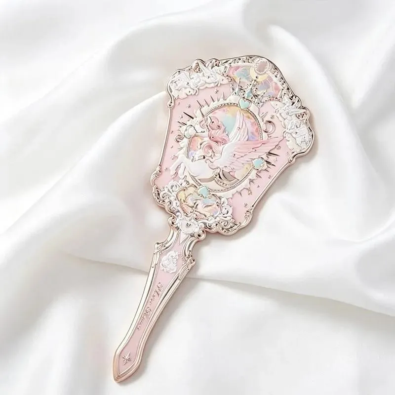 Flower Knows ręczne lusterko do makijażu noc świętojańska truskawka Cupid Bunny ogród wzór reliefowy ograniczony kolor zestaw narzędzi do makijażu