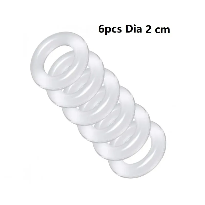 Mâle 6 pièces 1 ensemble Silicone pénis serrure coq anneau bondage érection retard éjaculation réutilisable agrandissement balle civière Sex Toy hommes — image 8