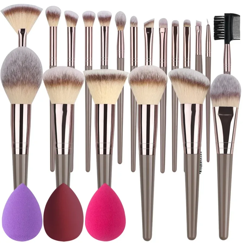 Set di pennelli per trucco da 20 pezzi Professionale Dettagli super morbidi Blush evidenziatore Fondotinta correttore Pennello per ombretto Strumento di bellezza per donna — image 19