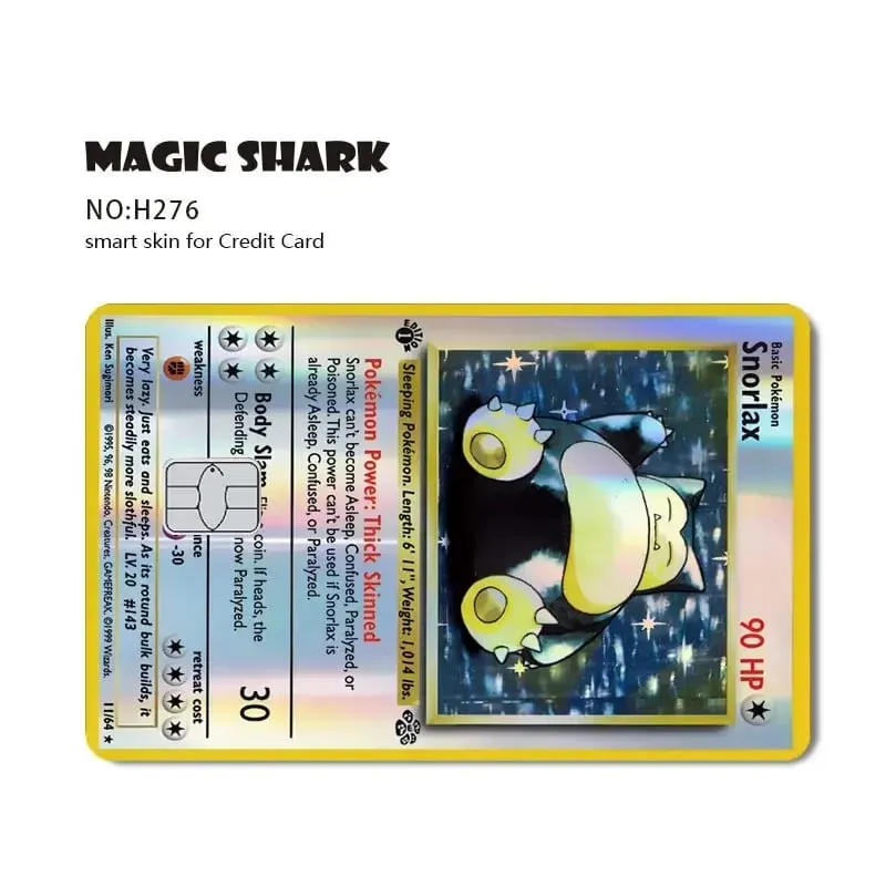 Charizard Gyarados Venusaur Blastoise Mewtwo Squirtle Snorlax Holographic Laser Credit Debit Card Film Skin Sticker — image 23