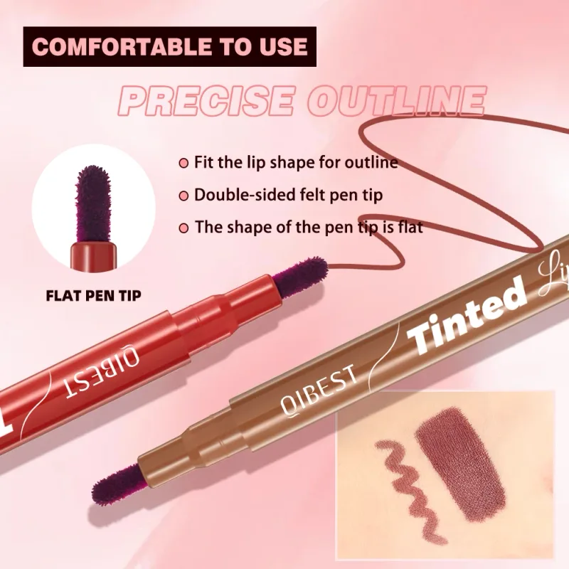 5 Farben Lippenstift Lipliner Nude Matte Lip Liner Pen Nicht trocknend Wasserdicht Plumping Outline The Lips Contour Makeup Beauty — image 6