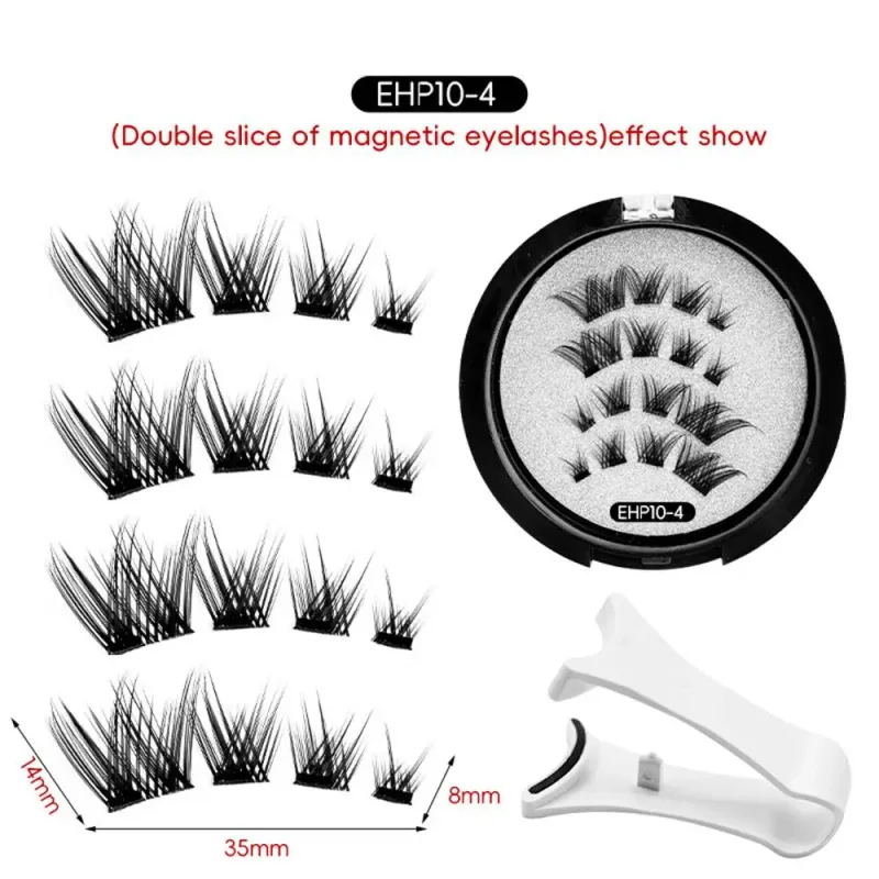 ใหม่ขนตาปลอมชุด 3D ธรรมชาติผลขนตาแม่เหล็กแบบใช้ซ้ำได้แต่งหน้า False Lashes Beauty Eyelashes อุปกรณ์ — image 12