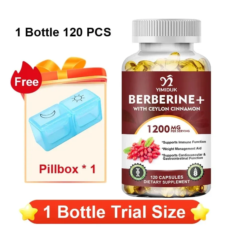 Berberine 1200mg Supplement Supports AMPK Activation Healthy Glucose Metabolism Immunity & Weight Control for Adults — image 11