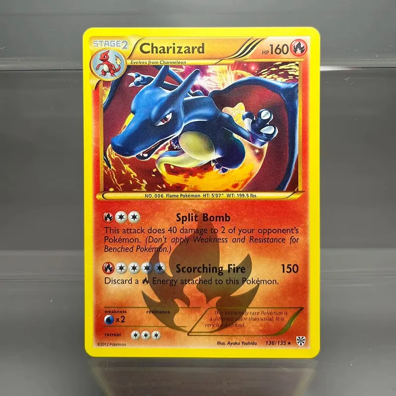 Charizard PTCG Single Collection Card 1. vydání 1996 Vmax Ex Rare Rainbow Card PKM Proxy karty Hračky Dárky — image 31
