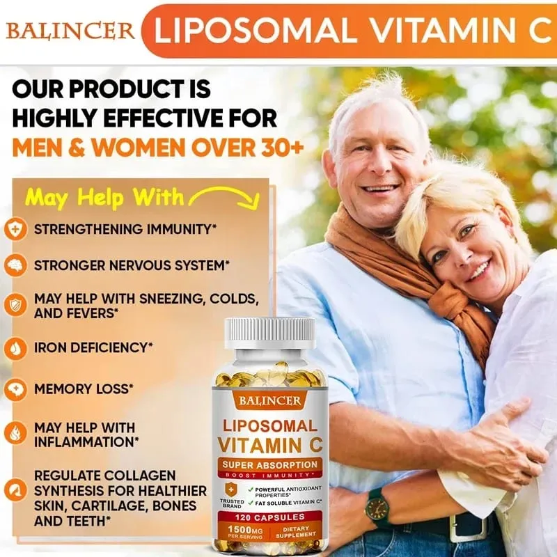 Liposomal Vitamin C 1500mg High Absorption Vitamin C Immune System & Collagen High Potency Fat Soluble Ascorbic Acid Supplement — image 6