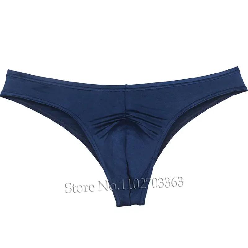 Cuecas de biquíni masculinas, cuecas triangulares, franzir as costas, micro cuecas elásticas brilhantes, verão, cintura baixa, praia, sexy, sedoso e suave — image 20