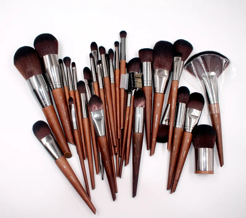 1 pz MF Pennelli per trucco morbido in legno naturale Fondotinta in polvere Correttore Pennello per trucco Blush Capelli sintetici Ombra Strumenti di alta qualità — image 4