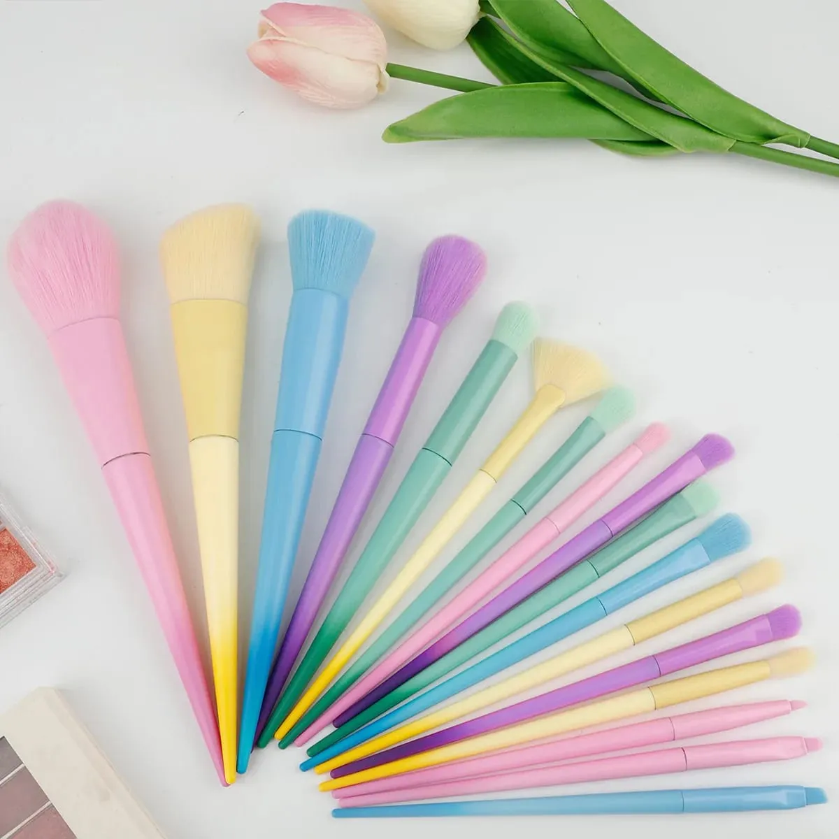 17 Color Multi-Color Makeup Brushes Color Brushes Makeup Brush Set Makeup Tools Full Set — image 4