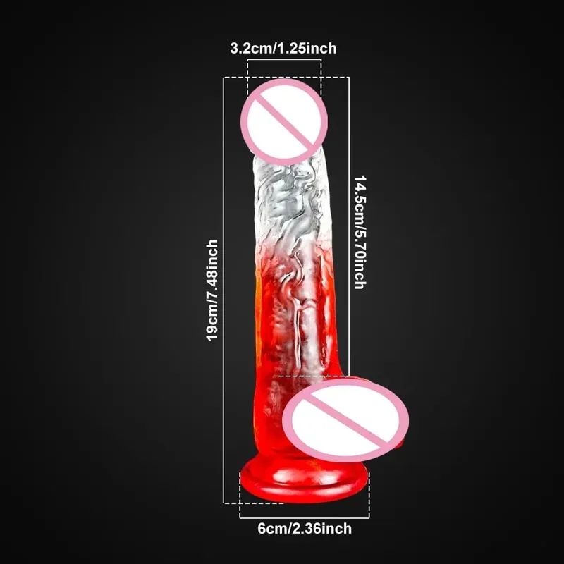 젤리 딜도 4 크기 투명 소프트 현실적인 남근 가짜 딕 엉덩이 플러그 여성 남성 게이 섹스 토이 여성 질 항문 섹스 토이 — image 11