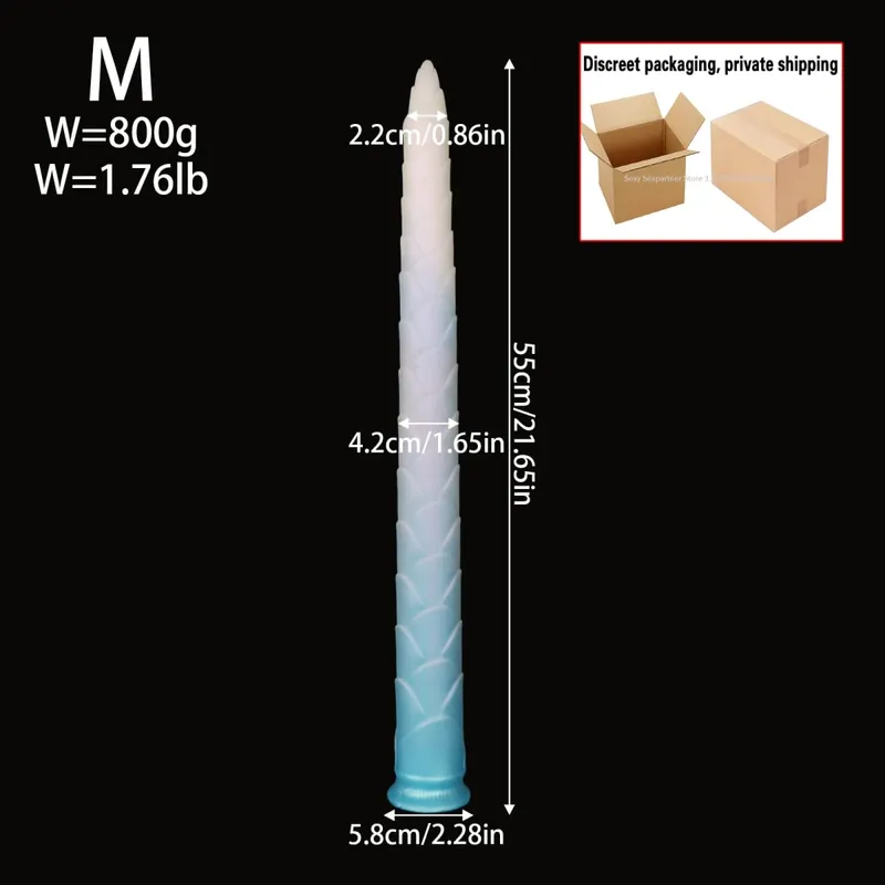 ยาว 55 ซม.ปลั๊กฟักทองDildoลึกAnal Whipนุ่มAnal Plugของเล่นสำหรับผู้ใหญ่Monster Dilator Anal Dildo Stimulatorผลิตภัณฑ์ — image 15