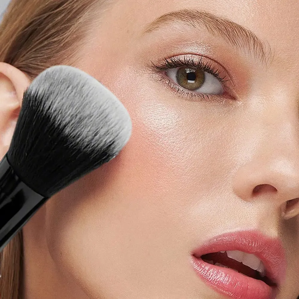 10 stykke mini bærbar makeup børste sæt en rejse Essential multifunktionelle bløde børster med inkluderet opbevaringspose — image 6