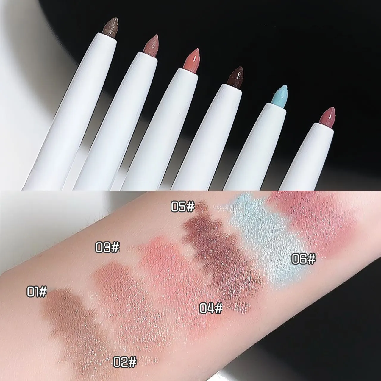 Silky Eye Liner Pensil Silkworm Shadow Pen Natural Matte Green Pink Pink Eyeliner Gel Mudah Diwarnai Alat Mekap Mata Kalis Air — image 4