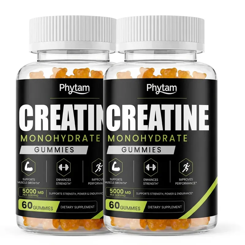 5000mg Creatine Monohydrate Bear Gummies 60 Count Chewable Daily Workout Nutrition Supplement Sinusuportahan ang Athletic Performance at Muscle Maintenance — image 9