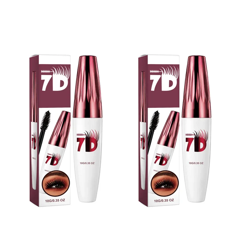 Mascara noir volumateur et recourbé 7D – Lifting et recourbement naturel des cils, anti-taches, sans flocons, maquillage imperméable pour les yeux, non agglomérant — image 8