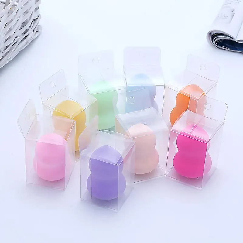 50 pezzi con logo personalizzato morbida spugna per trucco non in lattice fondotinta con etichetta privata spugna per bellezza spugna per trucco multicolore fai da te — image 3