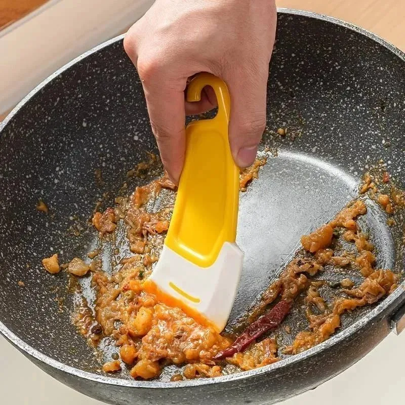 Silikone pandeskraber fad rengøring spatel skål skraber non-stick køkken pande gummi rengøring spatel potten rengøringsværktøj — image 1