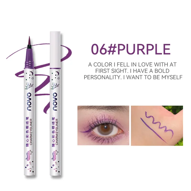Eyeliner coloré multicolore Eyeliner stylo mince contours en douceur maquillage créatif pour les yeux maquillage des yeux — image 14
