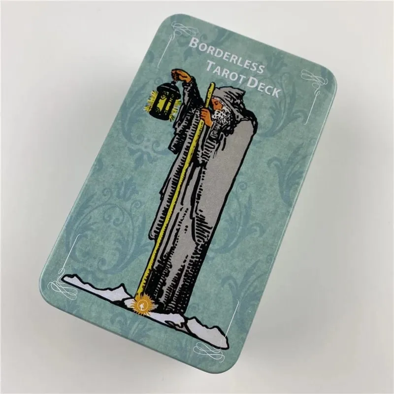 Mazzo di carte dei tarocchi del cavaliere in edizione senza bordi dorati con guida cartacea Giochi da tavolo di divinazione classica con visione inglese — image 2