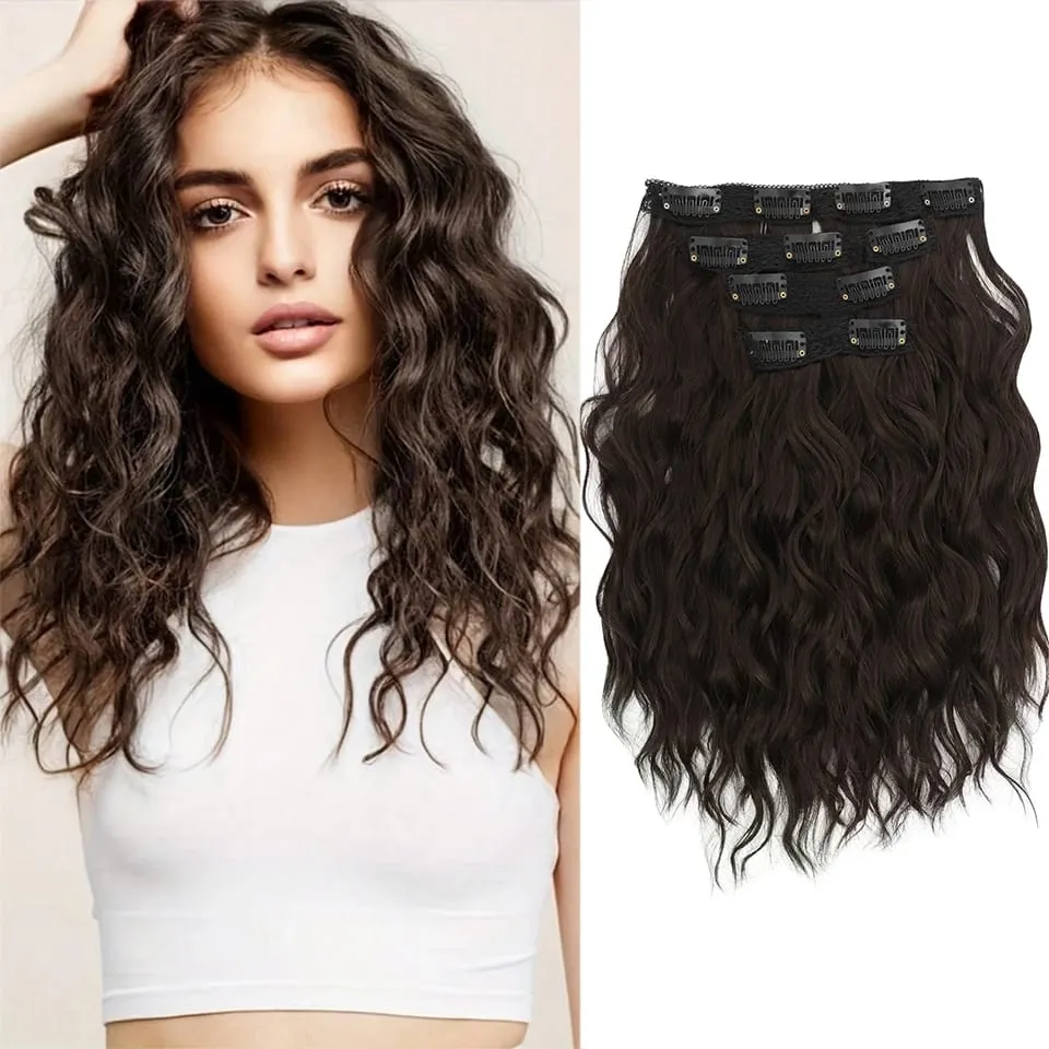 Estensioni dei capelli con clip a rotolo corto in quattro pezzi da 12 pollici, adatte per le riunioni quotidiane delle donne, Gestivals e celebrazioni — image 18