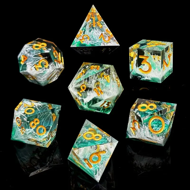 Set Dadu DND Resin Sharp Edge untuk Dungeons and Dragons Role Playing dan Permainan Meja — image 14