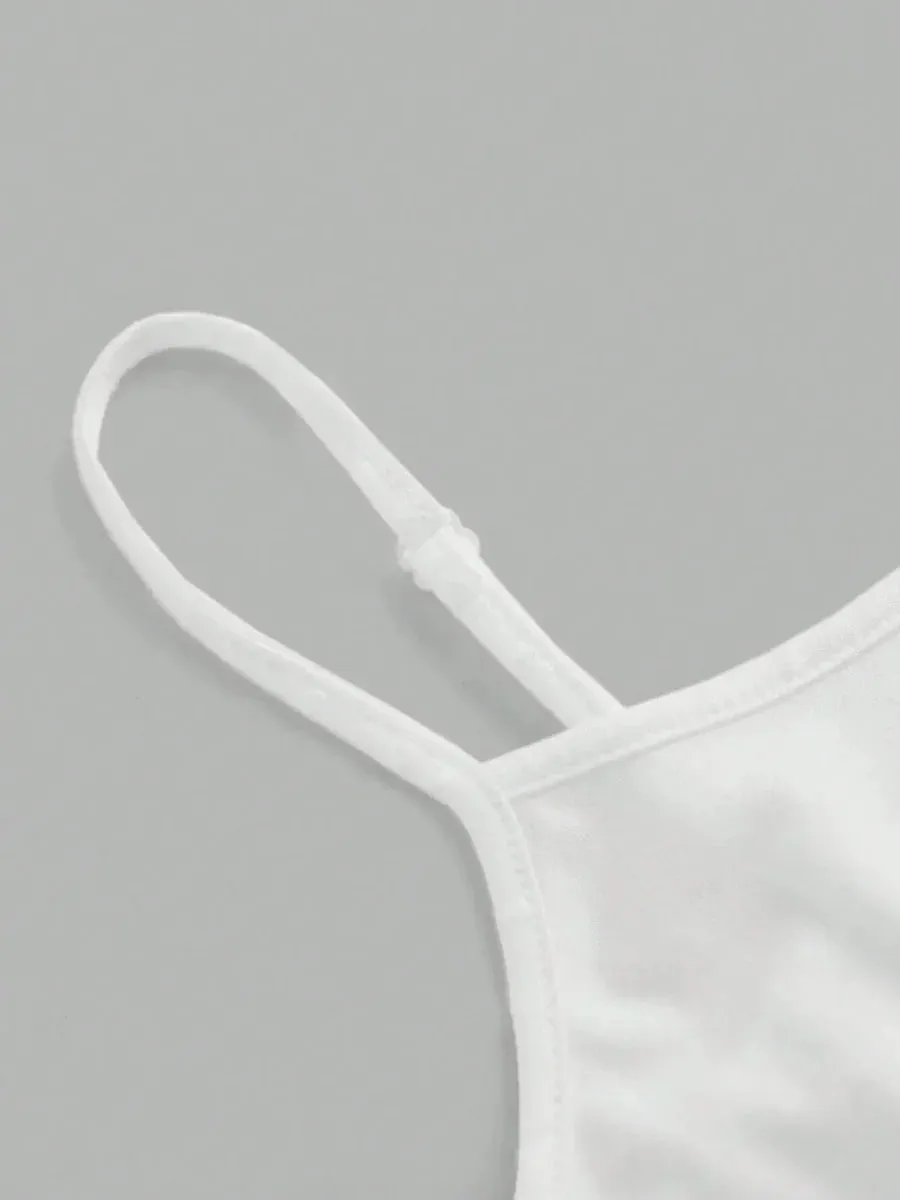 ผู้หญิงเปลือกหอยปลาดาวพิมพ์สปาเก็ตตี้Camisoleฤดูร้อนสบายๆY2K Streetสไตล์Slim Fit Crop Top — image 9