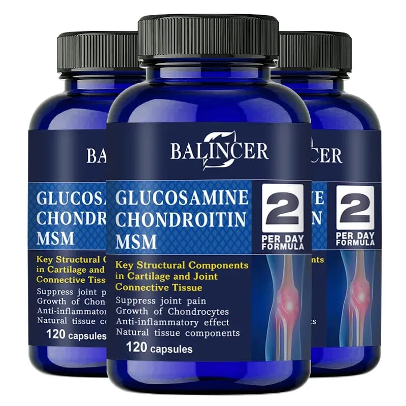 Glucosamine Chondroitin MSM - สำหรับสุขภาพข้อและเข่า ระบบภูมิคุ้มกันที่ไม่ใช่จีเอ็มโอ 120 แคปซูล — image 11
