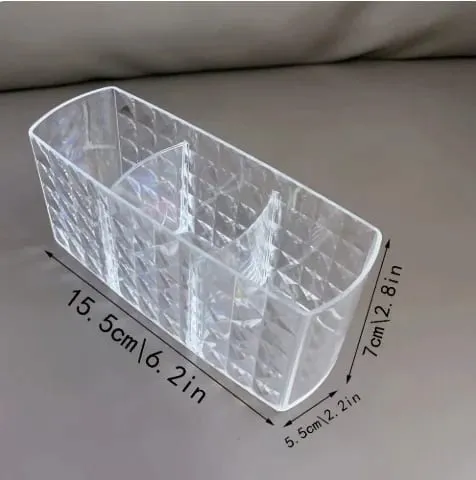 Layered Cosmetic Display Box Desktop Organizer med fack för sminkborstar och kosmetika för smycken