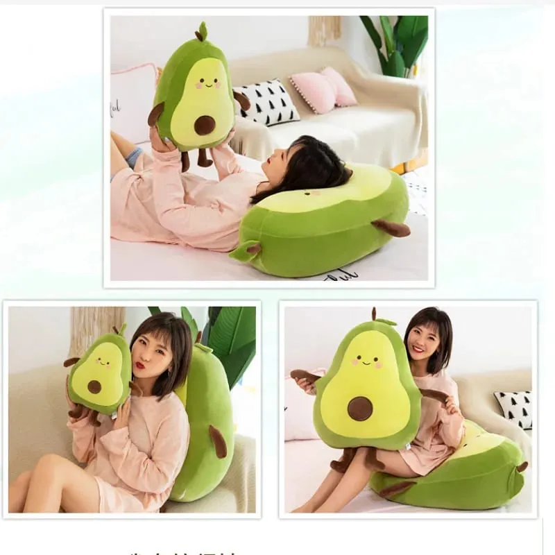 45-55 ซม.น่ารักผลไม้ Avocado หมอน Plush เด็กหมอนนอนขนาดใหญ่ตุ๊กตาตุ๊กตาโซฟาวันหยุดของขวัญ Kawaii Creative — image 6