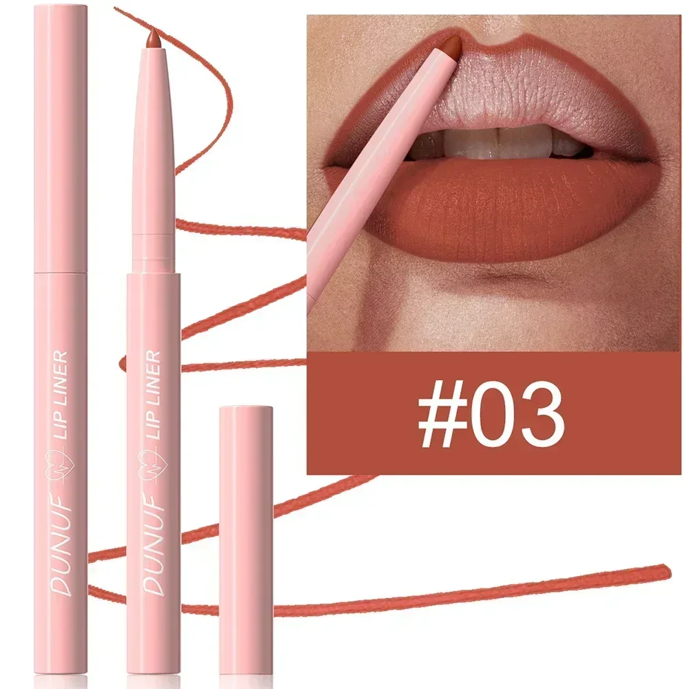 1Pc Tapered Nib Lip Liner Pencil Matte Plumping Lip Stain Lasting Waterproof Fine Lipstick Slim Lip Outline Contour Make Up Pink — image 14