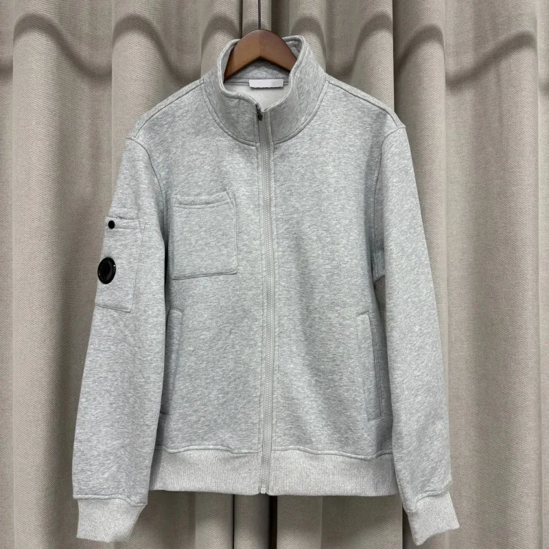 Spring New Style Casual Pure Color Stand Collar Jacket Men's Long Sleeve Zipper Closure Comfortable Cotton Sweatshirt — image 6