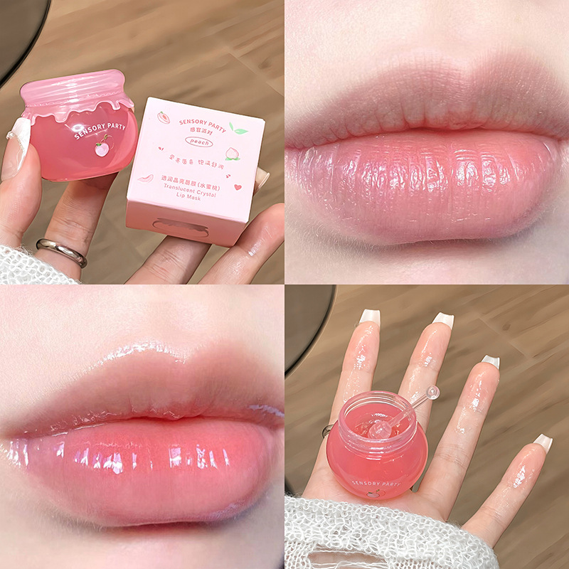 Green Grapes Clear Lip Gloss Maintenance Ενυδατικό Lip Balm Απολεπιστικό Scrub Θρεπτική Περιποίηση χειλιών Peach Water Gloss Lip Tint — image 8