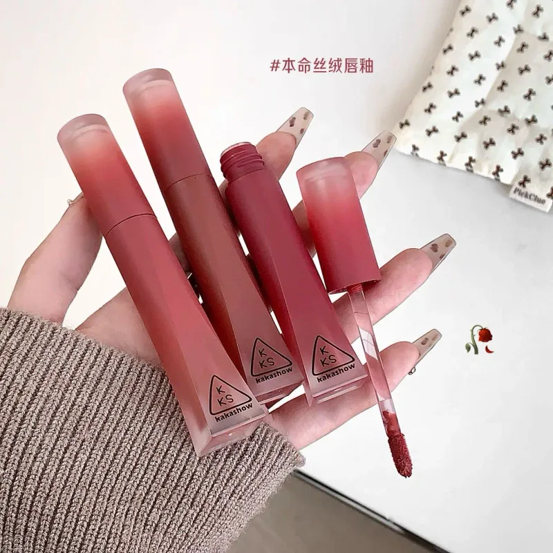 Kakashow Matte Velvet Lip Gloss Waterproof Liquid Lipstick Nude Lips Tint Makeup Lip Glaze Cosmetics Red Lip Stain — image 4