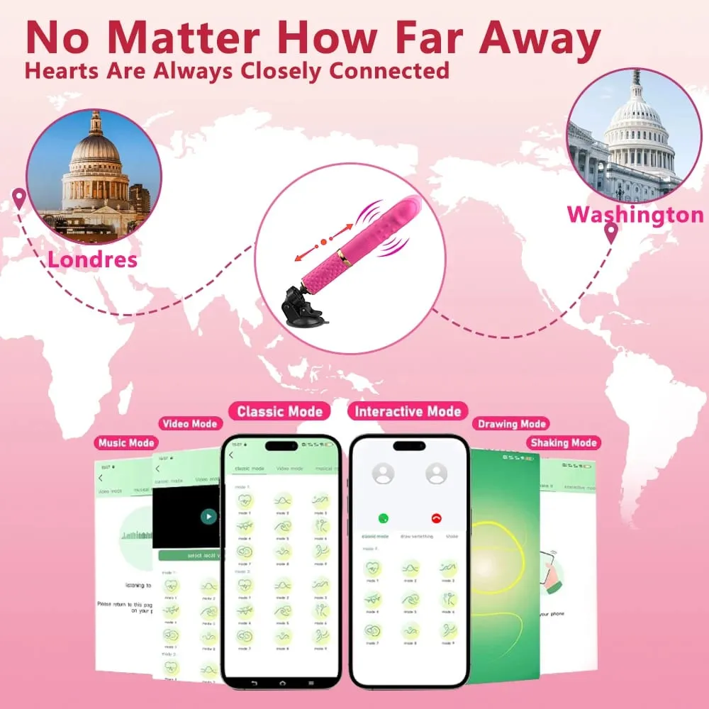 Alat penggetar dildo boleh tarik automatik wanita G-spot faraj melancap rangsangan klitoris urut mesin seks produk dewasa