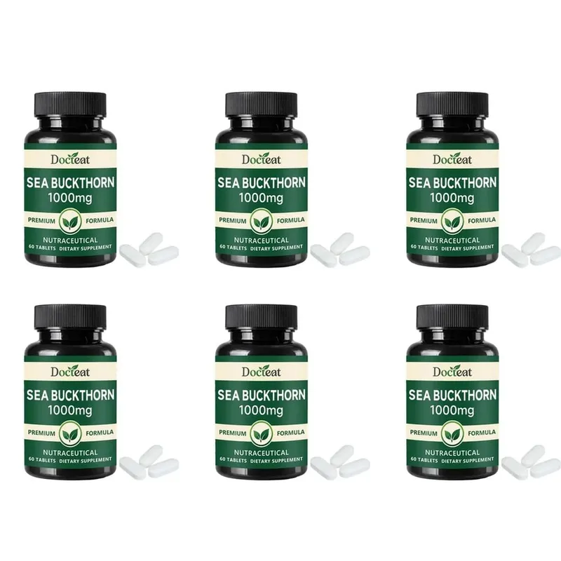 Docteat Havtorn 1000mg Tabletter Daglig Immunfunktion Støtte Antioxidant Ernæring Vitamin C Zink Vitamin D3 60 Tabletter — image 12