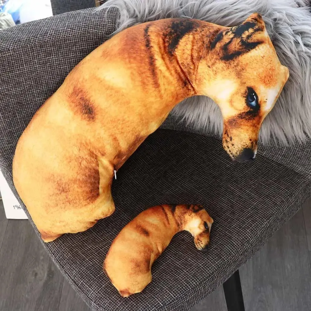 Toy 3D Lifelike Animal Throw Pillow Soft Plush Dog Pillow Creative Cushion Office — image 3